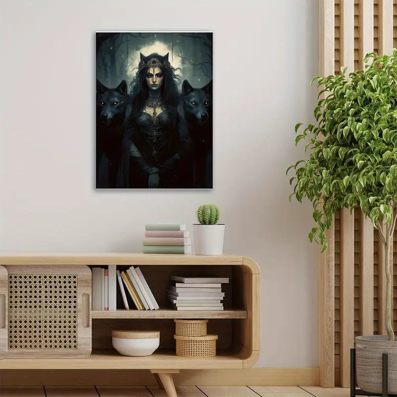 Vintage Dark Goddess Hecate and Medusa Canvas Art