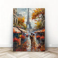 Romantic Paris Street Scene Couple Painting