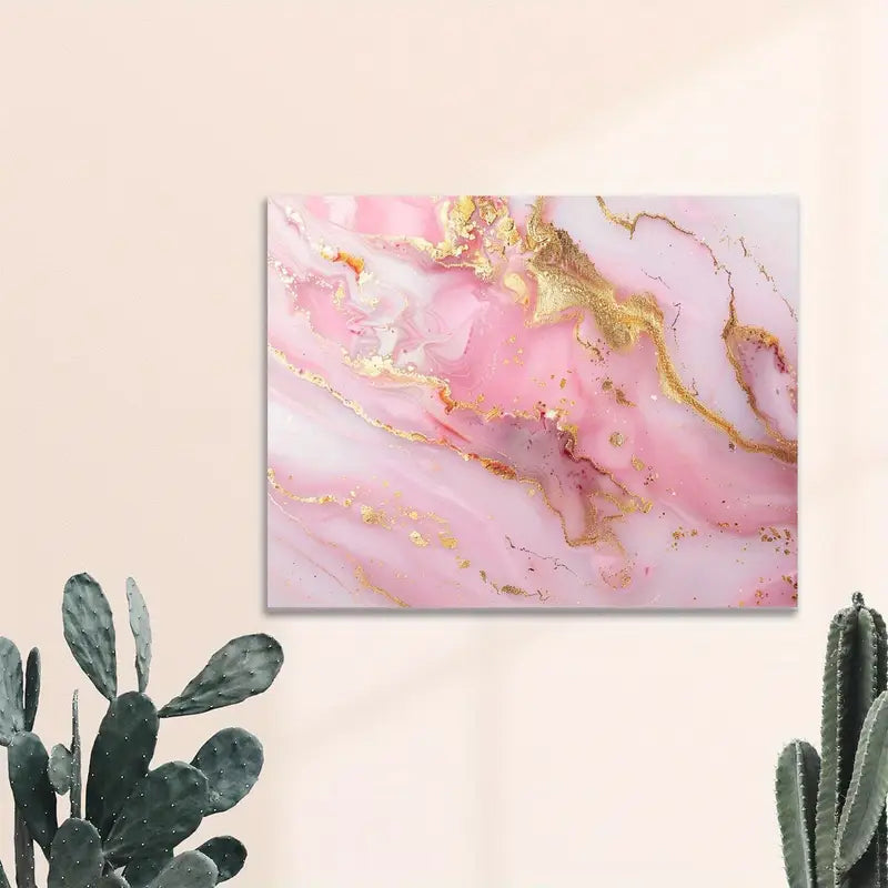 Golden Marble Texture Canvas Wall Art