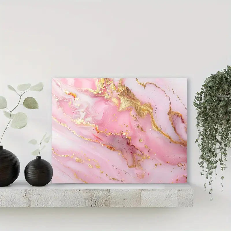Golden Marble Texture Canvas Wall Art