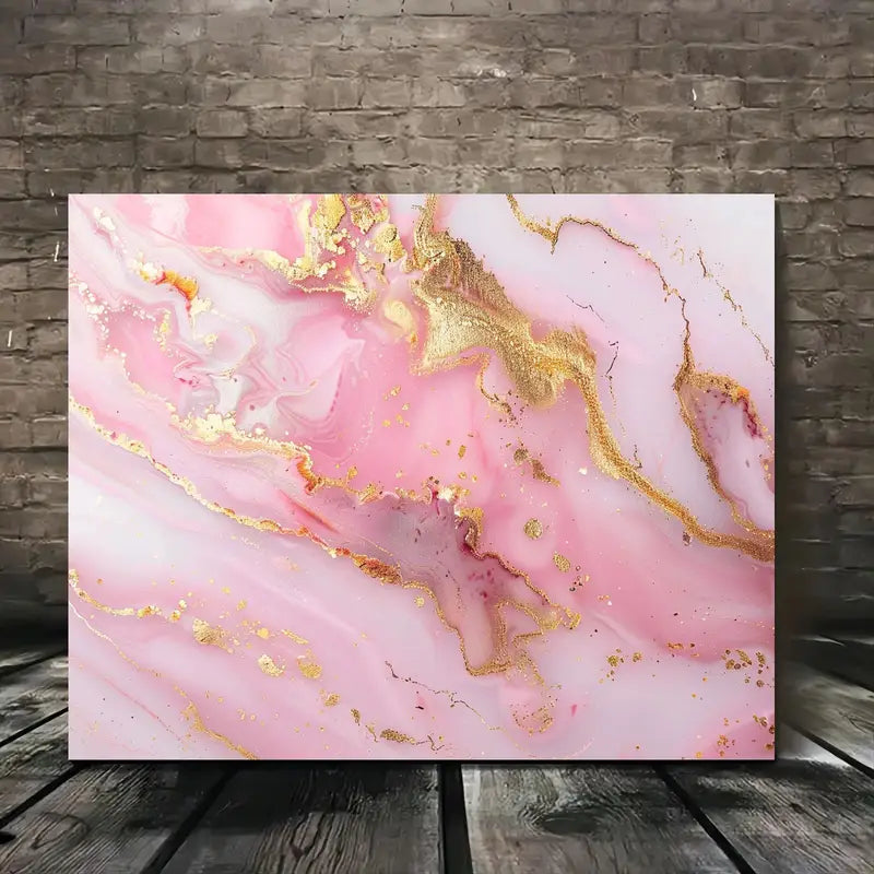 Golden Marble Texture Canvas Wall Art