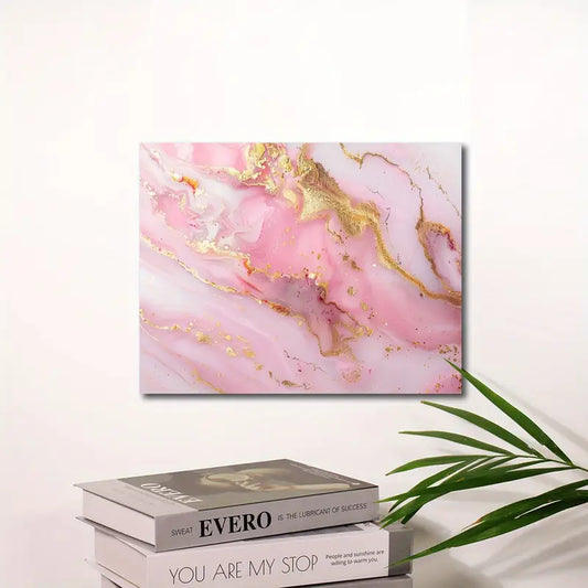 Golden Marble Texture Canvas Wall Art