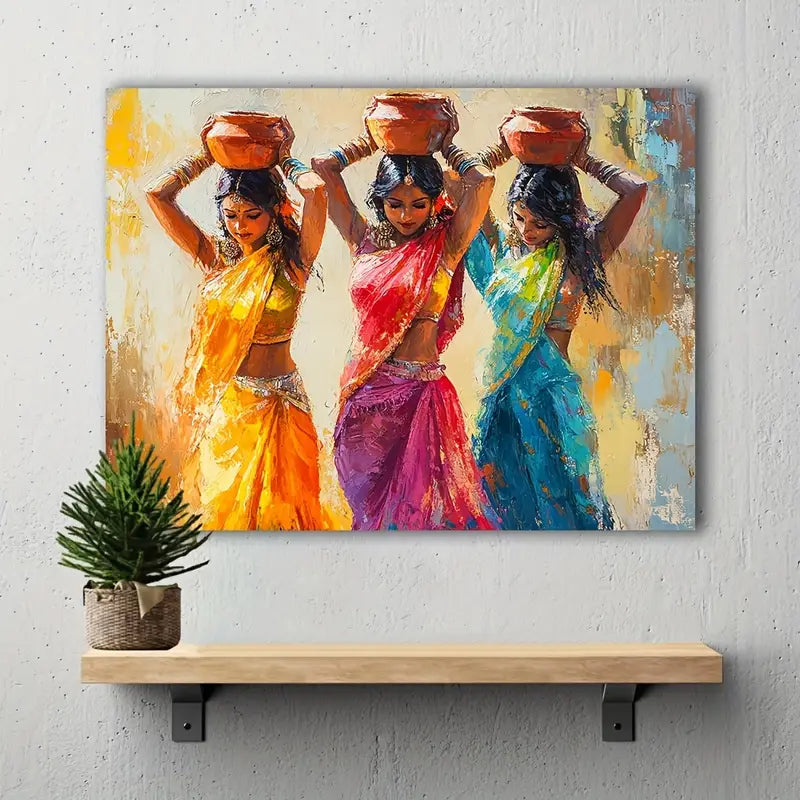 Stunning Trio of Indian Women in Traditional Attire