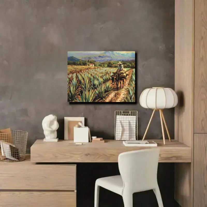 Mexican Tequila Fields Landscape Canvas Art