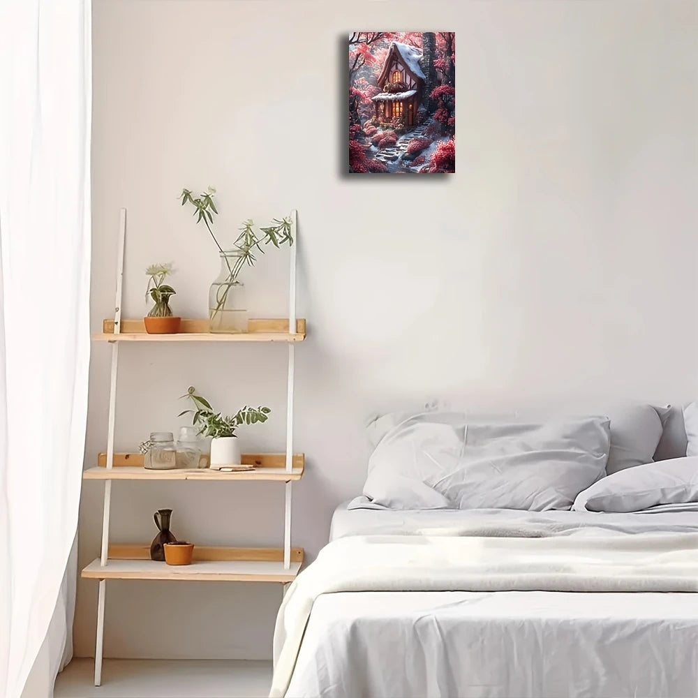 Winter Cabin in the Woods