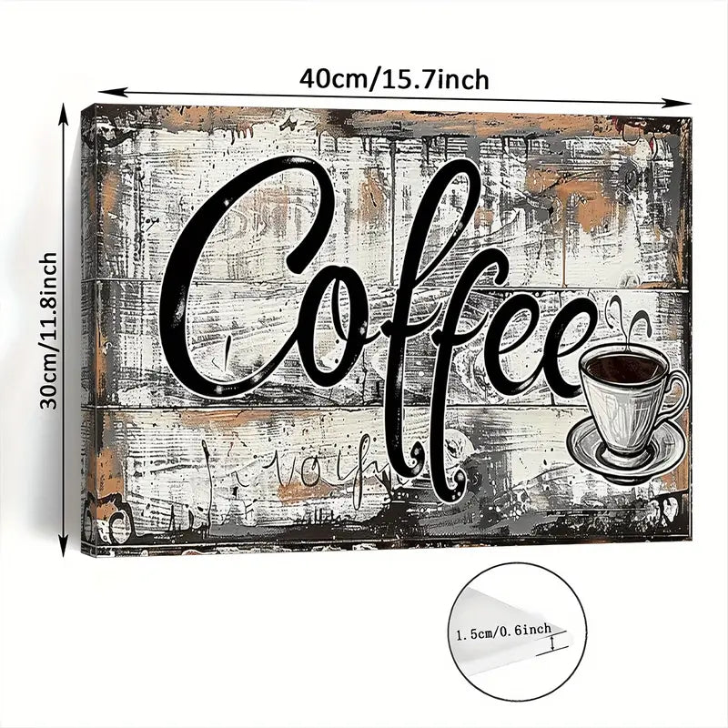 “Coffee” - Themed Woven Canvas