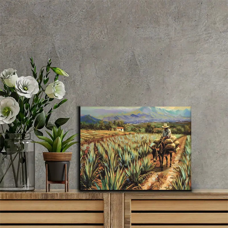 Mexican Tequila Fields Landscape Canvas Art