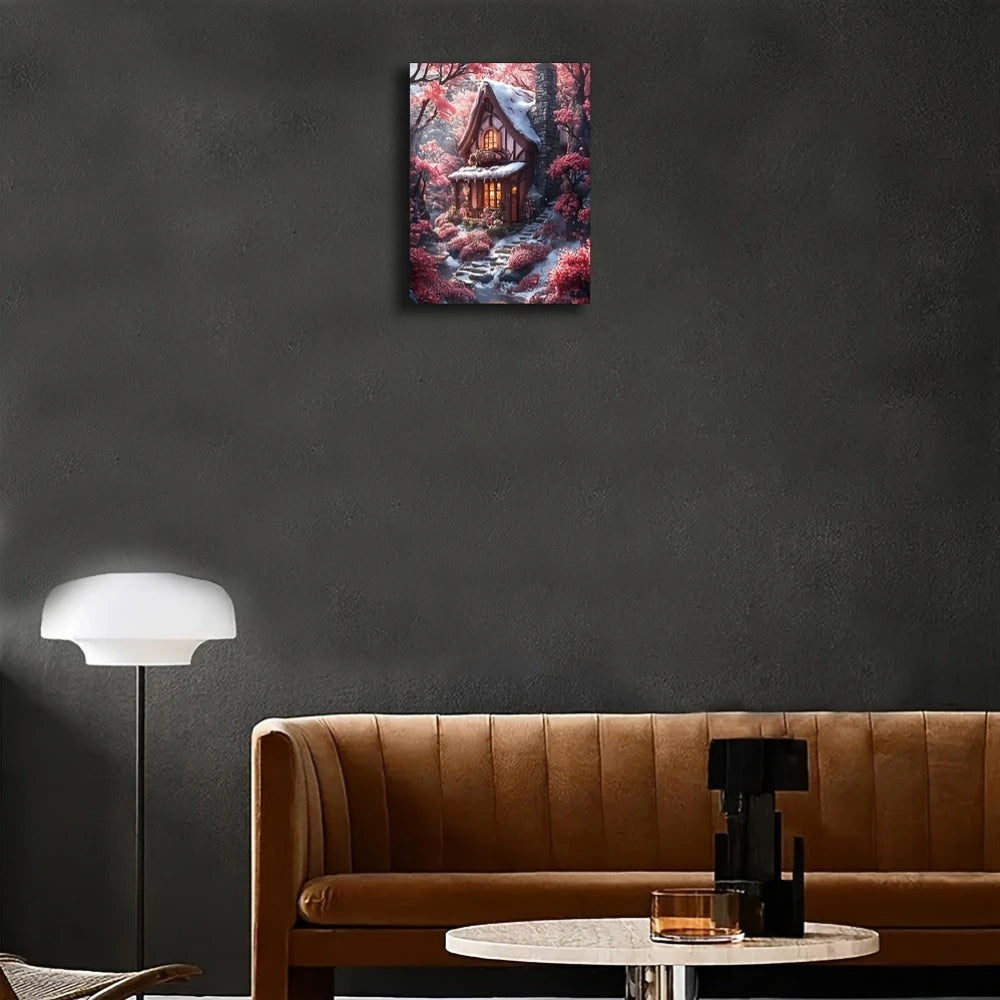 Winter Cabin in the Woods