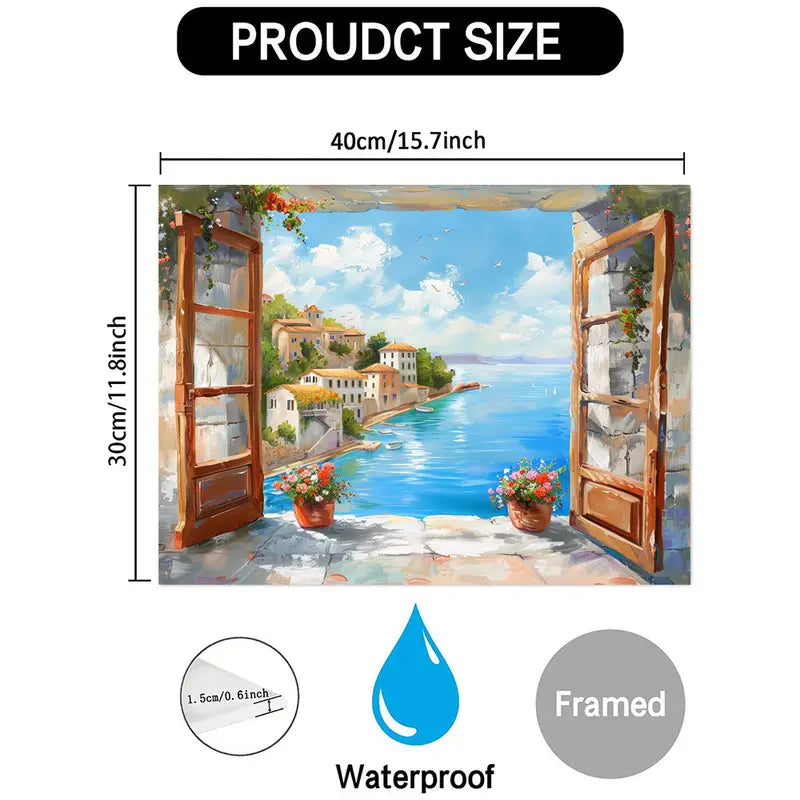 Vintage Beach Landscape Oil Painting - Super Realistic Sea View