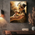 A Charming Canvas Print Featuring a Puppy