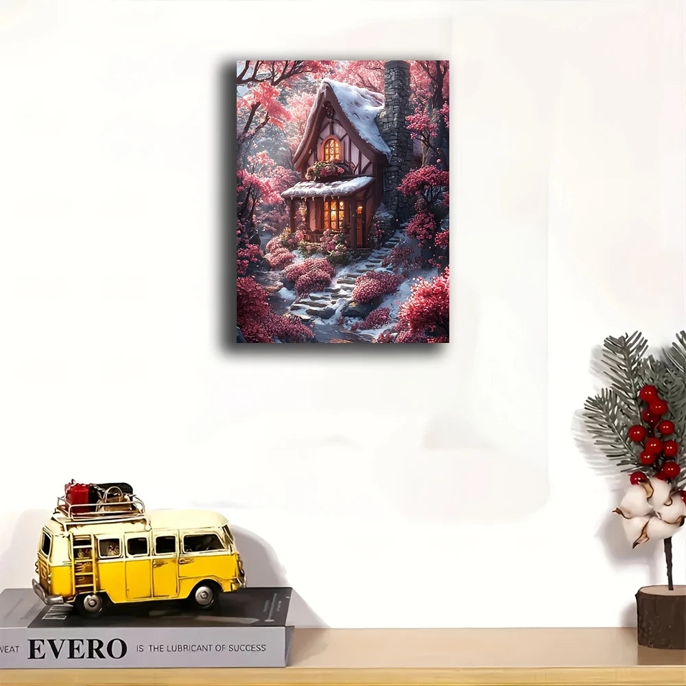 Winter Cabin in the Woods