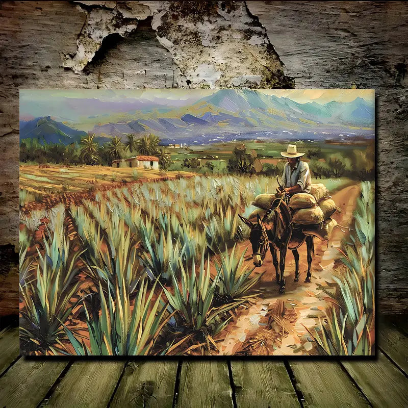 Mexican Tequila Fields Landscape Canvas Art
