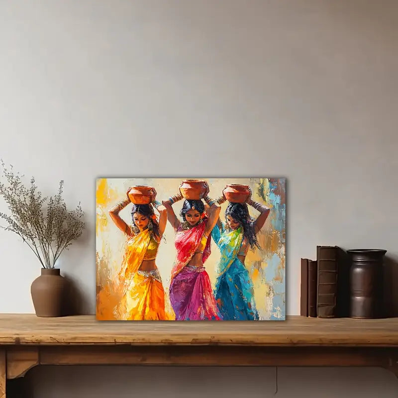 Stunning Trio of Indian Women in Traditional Attire