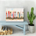 Coastal Christmas Surfboard Canvas Art