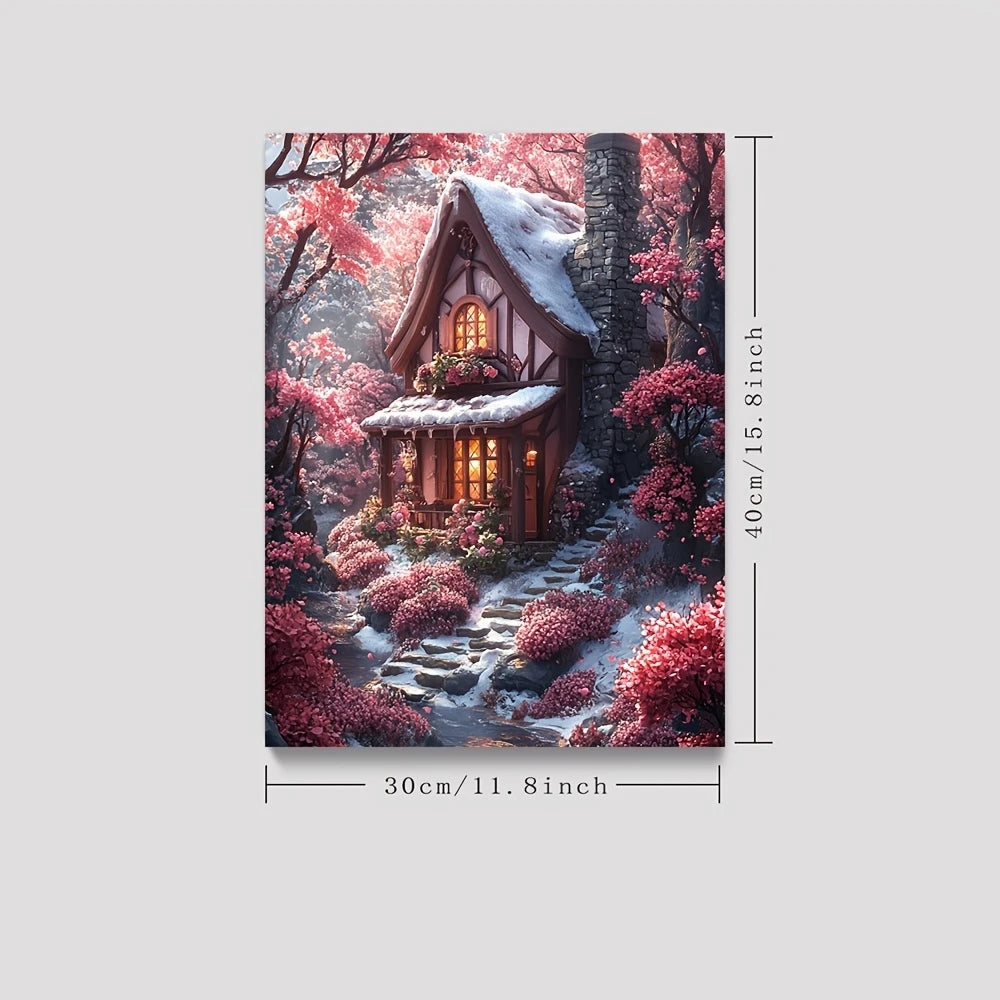 Winter Cabin in the Woods