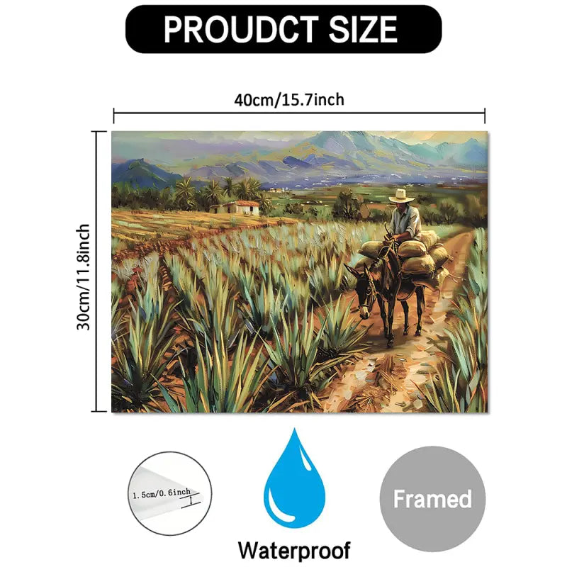 Mexican Tequila Fields Landscape Canvas Art