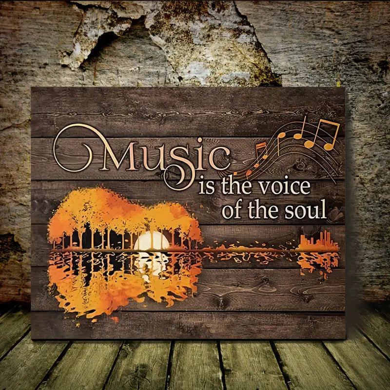 Sunset Guitar Music is the Voice of the Soul Canvas