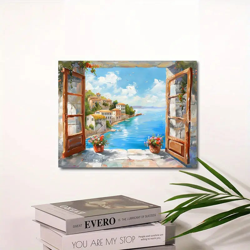 Vintage Beach Landscape Oil Painting - Super Realistic Sea View