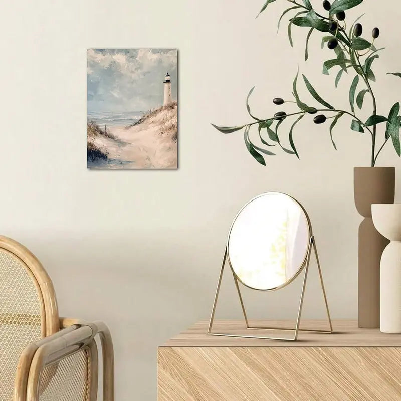 Lighthouse Coastal Canvas Wall Art - 11.8x15.7 Inch