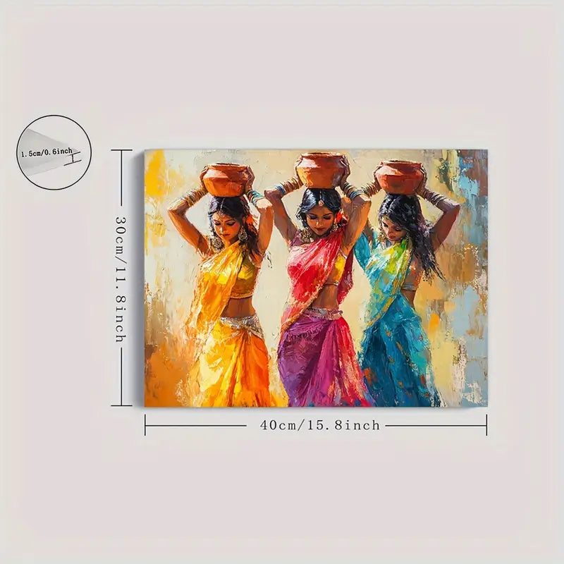 Stunning Trio of Indian Women in Traditional Attire